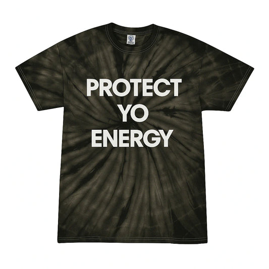 Protect Yo Energy Black Tie Dye T-Shirt